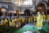 Dumnezeiasca liturghie la catedrala „Hristos Mântuitorul”, or. Moscova, de ziua aniversării a 1000 de ani de la adormirea sfântului întocmai cu apostolii cneaz Vladimir