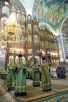 Патриарший визит в Нижегородскую митрополию. Всенощное бдение в Александро-Невском соборе в Нижнем Новгороде