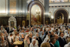 Slujirea Patriarhului în ajunul sărbătorii Adormirii Preasfintei Născătoare de Dumnezeu la catedrala „Hristos Mântuitorul”