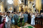 Предстоятель Русской Церкви совершил Божественную литургию в Успенском кафедральном соборе г. Смоленска