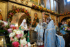 Патріарше служіння на свято Стрітення Володимирської ікони Божої матері в Стрітенському монастирі м. Москви