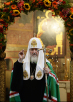Патріарше служіння на свято Стрітення Володимирської ікони Божої матері в Стрітенському монастирі м. Москви