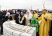 Vizita Patriarhului la Eparhia de Gorno-Altaisk. Punerea pietrei de temelie a bisericii „Sfinții Petru și Fevronia de Murom” în Gorno-Altaisk