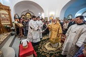 Патриарший экзарх всея Беларуси освятил храм Новомучеников и исповедников Церкви Русской в Новосибирске