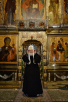 Slujirea Patriarhului în ajunul zilei de pomenire a cuviosului Serghie de Radonej. Vecernia mică cu acatistul Egumenului pământului Rus în lavra „Sfânta Treime” a cuviosului Serghie