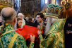 ﻿Патріарше служіння в день пам'яті преподобного Сергія Радонезького. Літургія в Троїце-Сергієвій лаврі