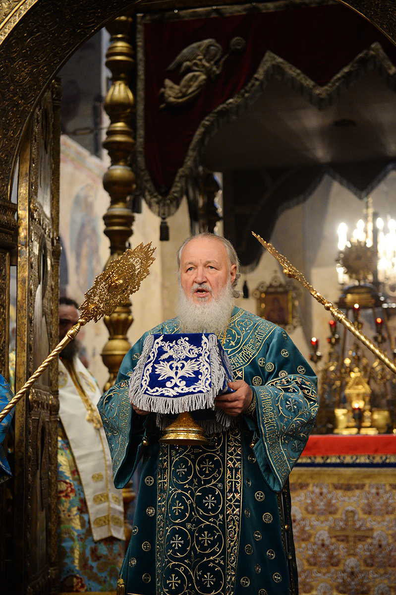 Патриаршее служение в праздник Казанской иконы Божией Матери в Успенском соборе Московского Кремля