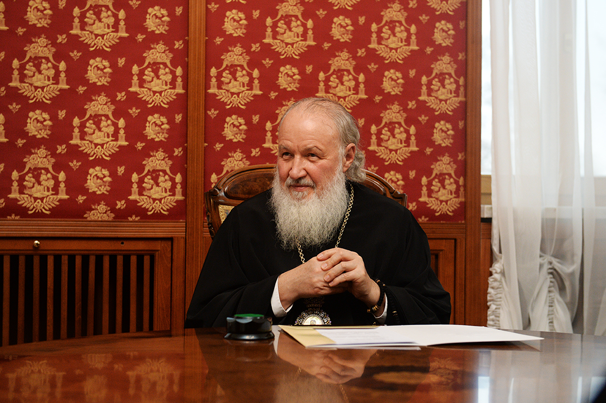 Întâlnirea Preafericitului Patriarh Chiril cu parohul și cu economul-administrator al bazilicii sfântului ierarh Nicolae în Bari