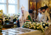 Заупокойное богослужение в Богоявленском кафедральном соборе г. Москвы в седьмую годовщину со дня кончины приснопамятного Патриарха Алексия II
