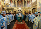 De sărbătoarea Intrării în Biserică a Preasfintei Născătoare de Dumnezeu Întâistătătorul Bisericii Ortodoxe Ruse a oficiat Liturghia la catedrala „Adormirea Maicii Domnului” din Kremlinul Moscovei