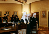 Preafericitul Patriarh al Moscovei și al întregii Rusii Chiril a condus ședința curentă a Consiliului Suprem Bisericesc