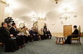 Святейший Патриарх Кирилл встретился с представителями Молодежной общественной палаты и Палаты молодых законодателей при Совете Федерации