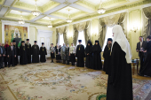 Preafericitul Patrirarh Chiril a înmânat distincții clericilor Eparhiei orășenești de Moscova și colaboratorilor Patriarhiei Moscovei, care sărbătoresc anul acesta date memorabile