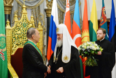 Preafericitul Patriarh Chiril l-a decorat pe Președitele Republicii Kazahstan, N.A. Nazarbaev, cu ordinul cuviosului Serghie de Radonej de gradul I