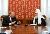 Зустріч Святішого Патріарха Кирила з Президентом Республіки Казахстан Н.А. Назарбаєвим