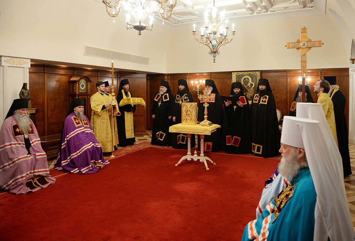 Ipopsifierea arhimandritului Feodor (Kazanov) în treapta de episcop de Pereslavl și Uglici, a arhimandritului Antonii (Prostihin) în treapta de episcop de Sarapul și Mojga, a arhimandritului Matfei (Kopylov) în treapta de episcop de Anadyr și Ciukotka și a arhimandrtului Pavel (Grigoriev) în treapta de episcop de Kolyvan