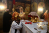 Slujirea Patriarhului de ziua pomenirii sfântului mucenic Ilarion (Troițki) la mănăstirea stavropighială „Întâmpinarea Domnului”. Liturghia. Hirotonia arhimandritului Antonii (Prostihin) în treapta de episcop de Sarapul și Mojga