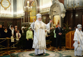 Патриаршее служение в Рождественский сочельник в Храме Христа Спасителя г. Москвы