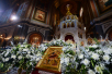 Патріарше нічне богослужіння в свято Різдва Христового в Храмі Христа Спасителя в Москві