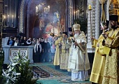 De sărbătoarea Nașterii Domnului Sanctitatea Sa Patriarhul Chiril a oficiat Dumnezeiasca liturghie la catedrala „Hristos Mântuitorul” din or. Moscova