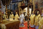 De sărbătoarea Soborului Preasfintei Născătoare de Dumnezeu Întâistătătorul Bisericii Ortodoxe Ruse a oficiat Liturghia la catedrala „Adormirea Maicii Domnului” din Kremlin, or. Moscova, și a condus hirotonia arhimandritului Pavel (Grigoriev) în treapta de episcop de Kolyvani