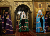 De sărbătoarea Soborului Preasfintei Născătoare de Dumnezeu Întâistătătorul Bisericii Ortodoxe Ruse a oficiat Liturghia la catedrala „Adormirea Maicii Domnului” din Kremlin, or. Moscova