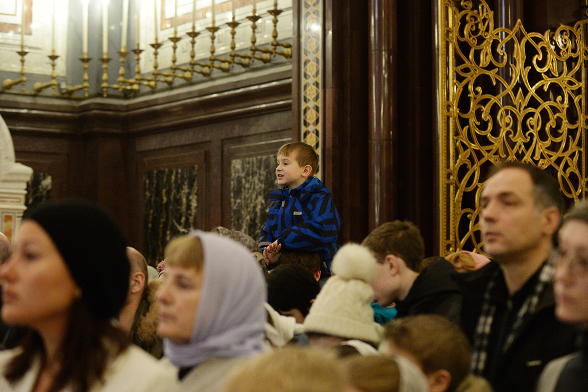 Патриаршее служение в Неделю пред Богоявлением в Храме Христа Спасителя в Москве