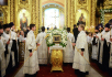 Патріарше служіння напередодні свята Хрещення Господнього в Богоявленському кафедральному соборі м Москви