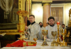 Slujirea Patriarului de sărbătoarea Botezul Domnului la catedrala „Arătarea Domnului”, or. Moscova
