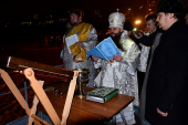 De sărbătoarea Botezului Domnului episcopul de Mahacikala Varlaam a oficiat rânduiala sfințirii celei mari a apelor Mării Caspice