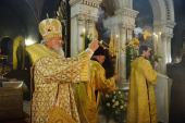 Візит Святішого Патріарха Кирила до Швейцарії. Всеношна у Хрестовоздвиженському кафедральному соборі Женеви