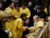 Святейший Патриарх Кирилл совершил всенощное бдение в Крестовоздвиженском соборе Женевы