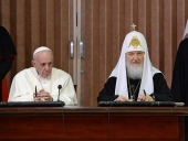 Завершилася зустріч Святішого Патріарха Кирила зі Святішим Папою Римським Франциском