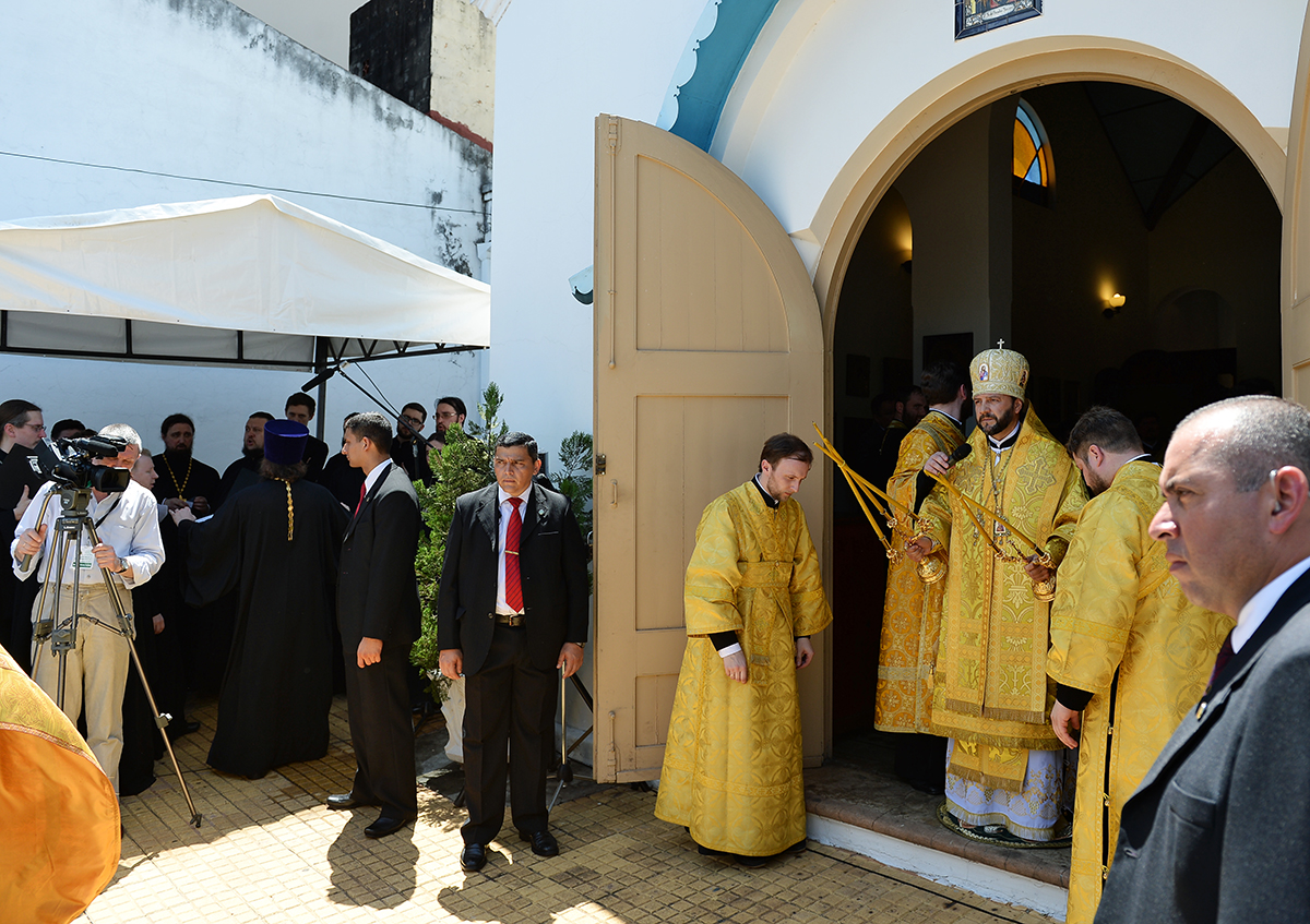 Vizita Sanctității Sale Patriarhul Chiril în America Latină. Liturghia la biserica „Acoperământul Maicii Domnului” în Asunción
