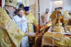 Sfințirea bisericii în cinstea sfântului mucenic Ermoghen, Patriarhul Moscovei și al întregii Rusii, în Krylatskoie. Liiturghia în biserica nou sfințită