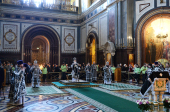 În ziua de miercuri din prima săptămână a Postului Mare Întâistătătorul Bisericii Ruse a oficiat Liturghia Darurilor mai înainte sfințite la catedrala „Hristos Mântuitorul”, or. Moscova