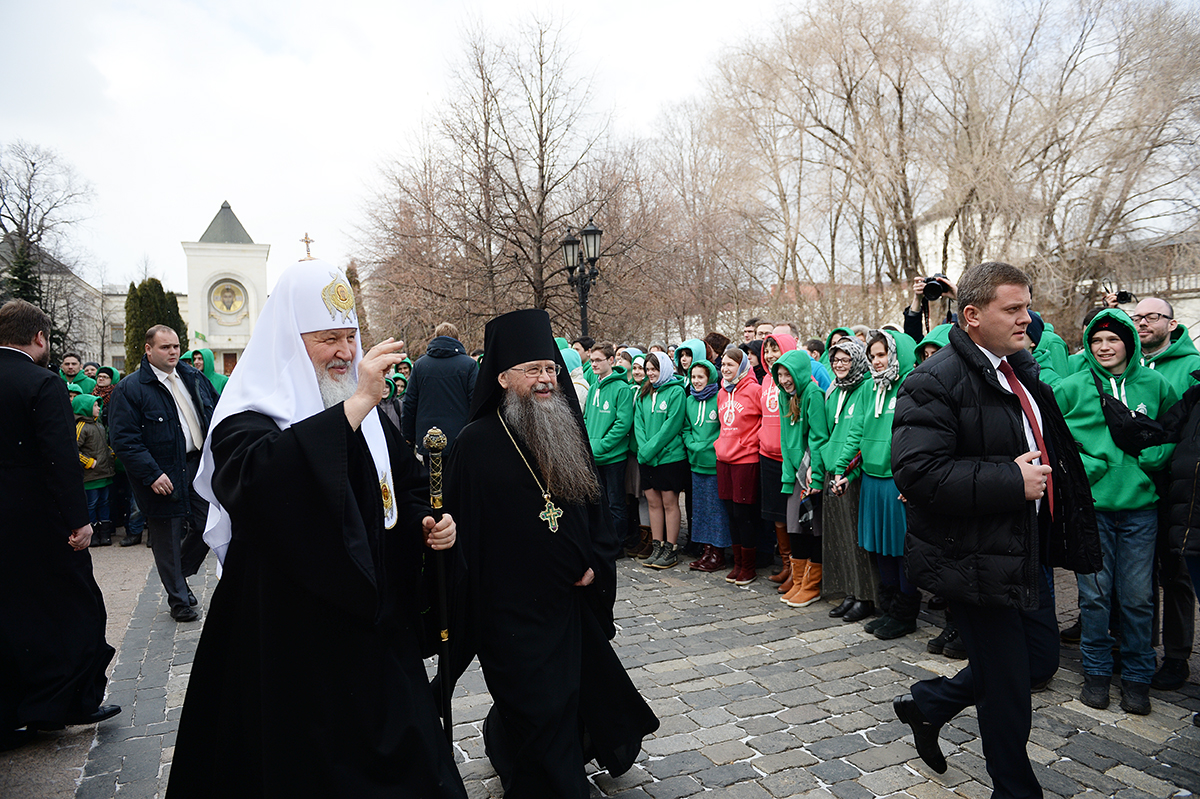 Slujirea Patriarhului de ziua pomenirii sfântului dreptcredinciosului cneaz Daniel al Moscovei la mănăstirea stavropighială „Sfântul Daniel”