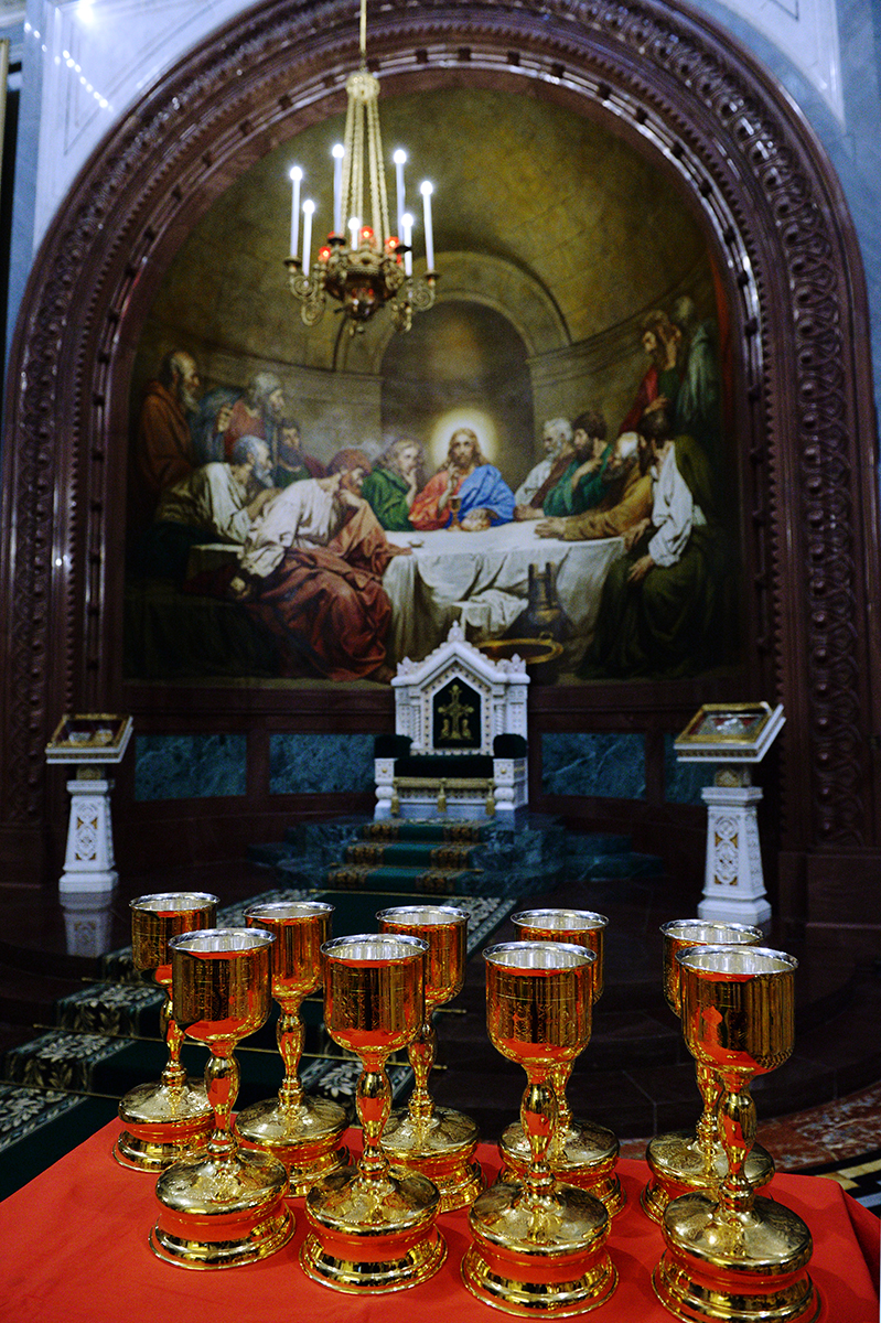 Slujirea Patriarhului de sărbătoarea Triumfului Ortodoxiei la catedrala „Hristos Mântuitorul”, or. Moscova