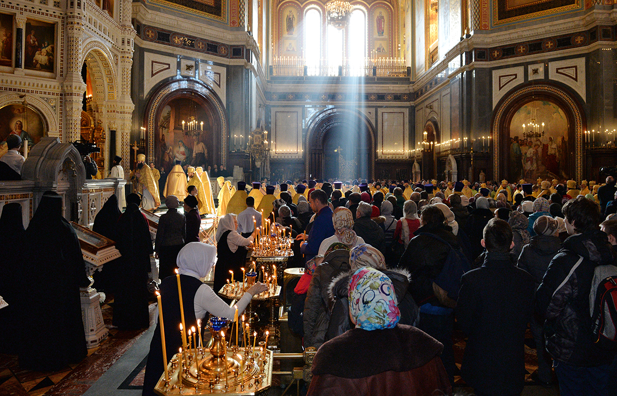 Патриаршее служение в Неделю Торжества Православия в Храме Христа Спасителя г. Москвы