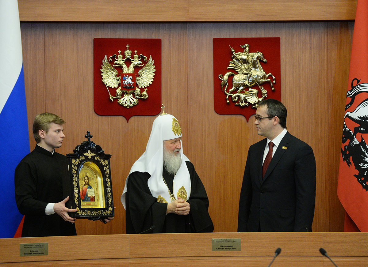 Посещение Святейшим Патриархом Кириллом Московской городской Думы