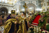 Патриаршее служение в канун Крестопоклонной Недели в Храме Христа Спасителя г. Москвы