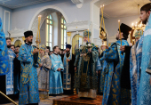 Sanctitatea Sa Patriarhul Chiril a oficiat utrenia cu citirea Acatistului Preasfintei Născătoare de Dumnezeu la paraclisul blocului principal al Academiei de teologie din Sanct-Petersburg