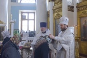 Mitropolitul de Volokolamsk Ilarion a oficiat rânduiala alipirii la Biserica Ortodoxă a oamenilor care temporar s-au desprins de ea