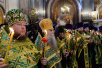 Slujirea Patriarhului în ajunul sărbătorii Intrării Domnului în Ierusalim la catedrala „Hristos Mântuitorul”
