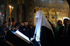 Патріарше служіння напередодні Великого Вівторка на Пюхтицькому подвір'ї в Москві