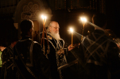 Святейший Патриарх Кирилл совершил утреню Великого Пятка с чтением двенадцати Страстных Евангелий