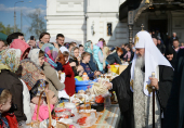 В Великую Субботу Святейший Патриарх Кирилл посетил ряд московских храмов