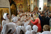 Патріарше служіння в день пам'яті великомученика Георгія Побідоносця в Георгіївському храмі на Поклонній горі в Москві
