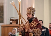 Cu oficierea Dumnezeieștii liturghii la catedrala în cinstea Sfintei Treimi de la mănăstirea „Sfântul Daniel” au demarat solemnitățile cu prilejul aniversării a 70 de ani de la crearea Departamentului pentru relațiile externe bisericești al Patriarhiei Moscovei