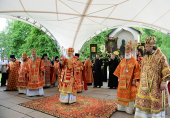 Патриаршее служение в Неделю 4-ю по Пасхе. Литургия в Николо-Угрешском монастыре